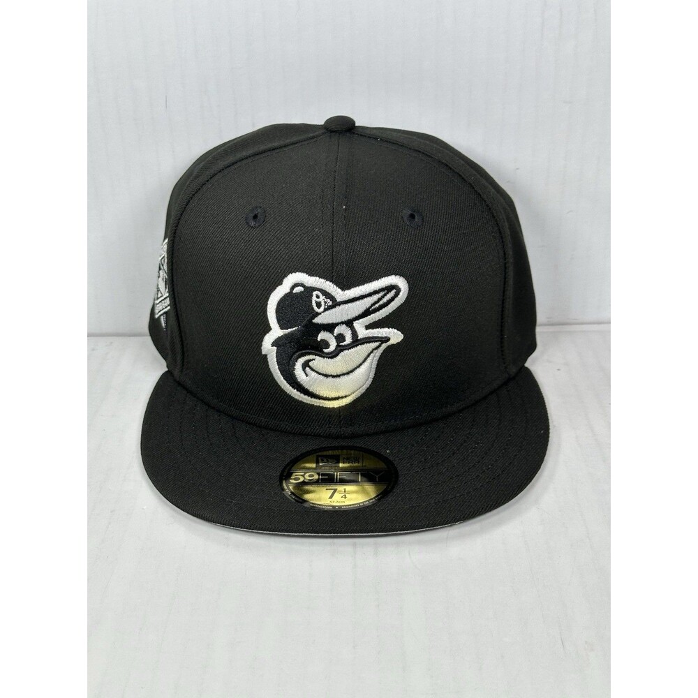 New Era Baltimore Orioles 59FIFTY Fitted MLB Hat Cap Side Patch Size 7 1/4 NWT